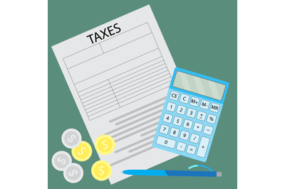 Tax form. Counting taxes