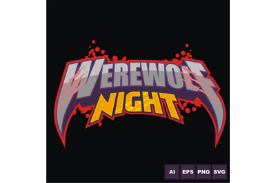 Werewolf  Night Logo Design