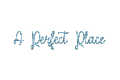 A Perfect Place 15 sizes embroidery font (MHA)