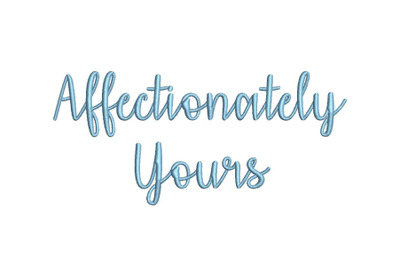 Affectionately Yours 15 sizes embroidery fonts (MHA)