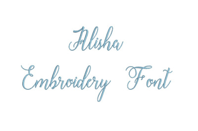 Alisha 15 sizes embroidery fonts
