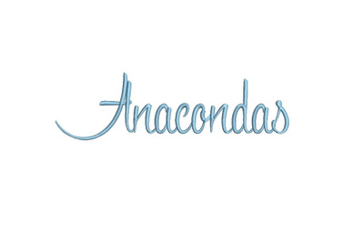 Anacondas 15 sizes embroidery font