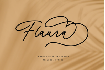 Flaura - A Modern Monoline Script