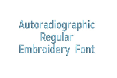 Autoradiographic 15 sizes embroidery font (RLA)