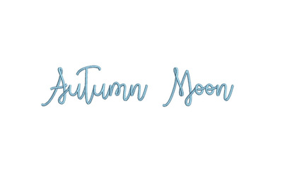 Autumn Moon 15 sizes embroidery font (MHA)