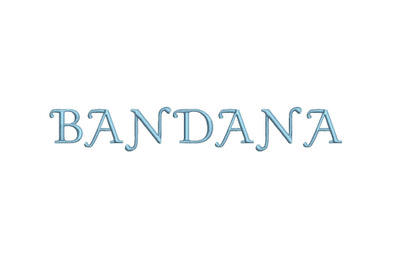 Bandana 15 sizes embroidery font