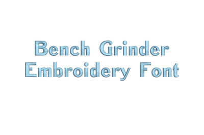 Bench Grinder 15 sizes embroidery font (RLA)
