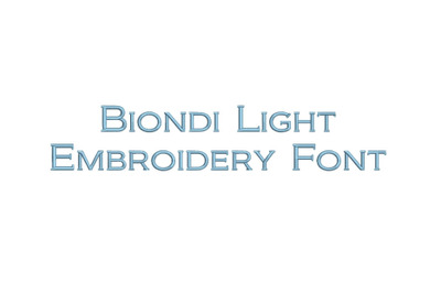 Biondi Light 15 sizes embroidery font (RLA)