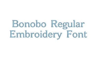 Bonobo Regular 15 sizes embroidery font (RLA)