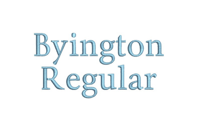 Byington Regular 15 sizes embroidery font