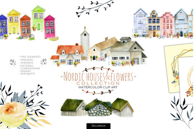 Nordic houses &amp; flowers