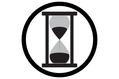 Hourglass icon flat