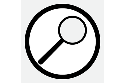 Icon analysis magnifying glass