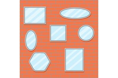 Mirror set design brick wall