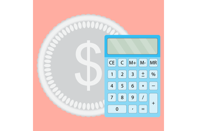 Count money calculator vector