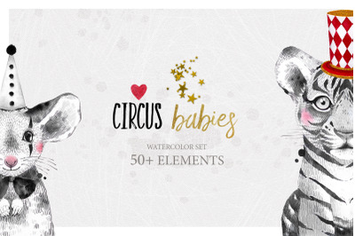 CIRCUS BABIES watercolor set
