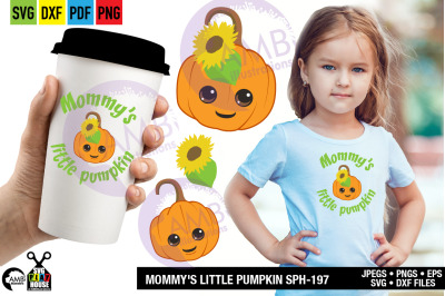 Halloween SVG, Mommys little pumpkin, sunflower, pumpkin SPH-197