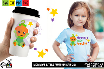 Halloween SVG, Mommys little pumpkin, stars, pumpkin SPH-201