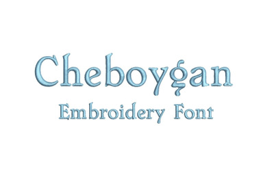Cheboygan 15 sizes embroidery font
