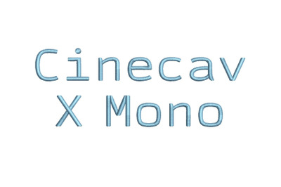 Cinecav X Mono 15 sizes embroidery font