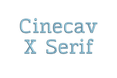 Cinecav X Serif 15 sizes embroidery font