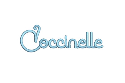 Coccinelle 15 sizes embroidery font