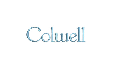 Colwell 15 sizes embroidery font