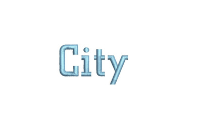 City 15 sizes embroidery font
