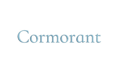 Cormorant 15 sizes embroidery font
