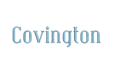 Covington 15 sizes embroidery font