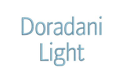 Doradani Light 15 sizes embroidery font (RLA)