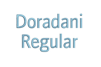 Doradani Regular 15 sizes embroidery font (RLA)