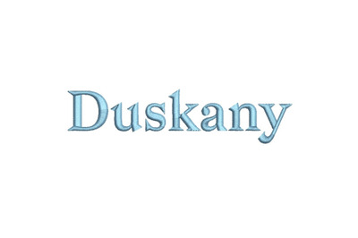Duskany 15 sizes embroidery font