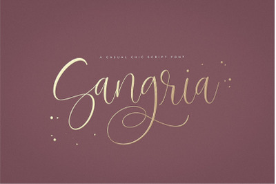 Sangria Script Font
