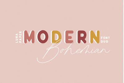 Modern Bohemian Font Duo