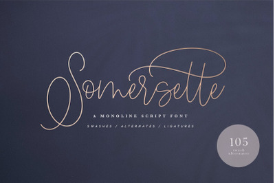 Somersette Script Font