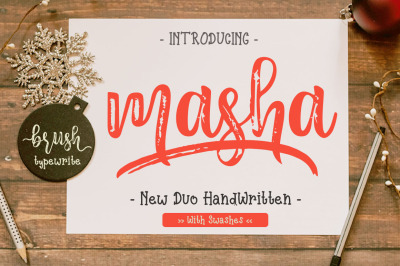 Masha // Duo Handlettered Fonts