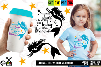 Mermaid SVG, Change the world Mermaid, Beach SVG, SPH-102