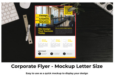 Corporate Flyer - Mockup Letter Size