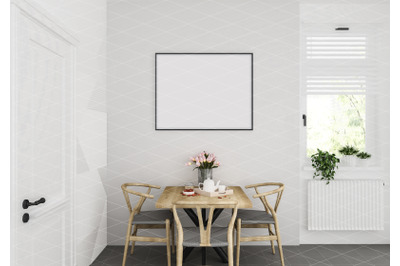 Interior scene - artwork background - frame mockup