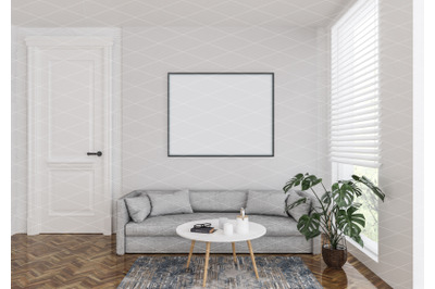 Interior scene - artwork background - frame mockup