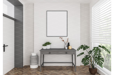 Interior scene - artwork background - frame mockup