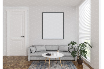 Interior scene - artwork background - frame mockup