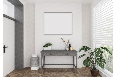 Interior scene - artwork background - frame mockup