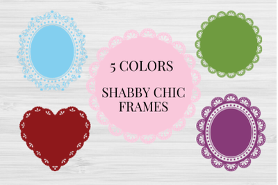 Shabby Chic Labels, Shabby Chic Frames, Pink Shabby Labels