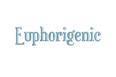 Euphorigenic 15 sizes embroidery font (RLA)