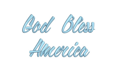 God Bless America 15 sizes embroidery font