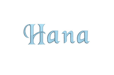 Hana 15 sizes embroidey font