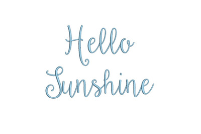 Hello Sunshine 15 sizes embroidery font