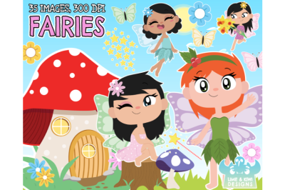 Fairies Clipart - Lime and Kiwi Designs